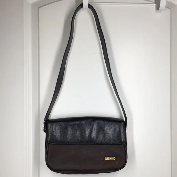 New HCL Shoulder Brown black gold hardware Handbag S